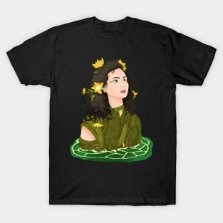 cute amazon mermaid with poison frog. T-Shirt